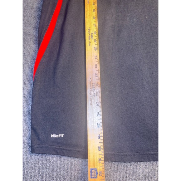 Nike Legend 2.0 T-Shirt Men's 2XL Black Dri-Fit Stretch Short Sleeve‎ V Neck - Picture 6 of 7